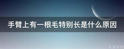 手臂長一根毛|手臂上有一根毛特别长是什么原因